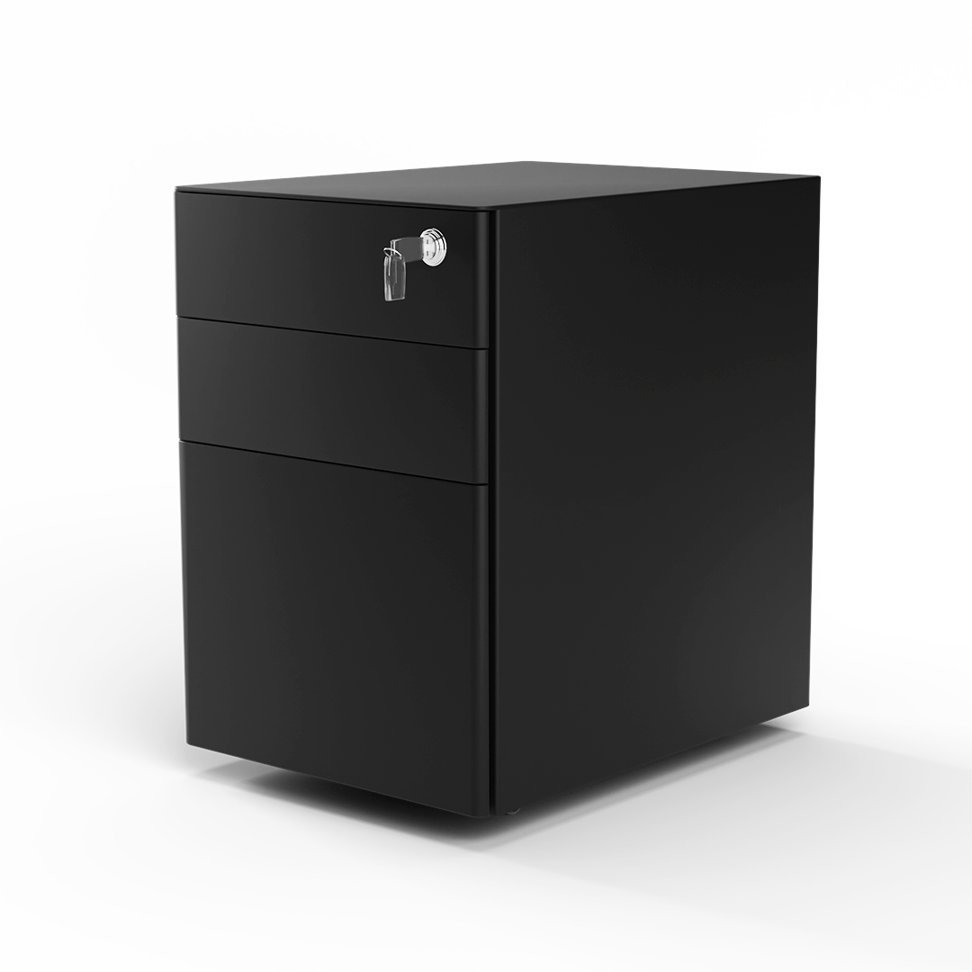 Korpus-Rollcontainer-schwarz-Standable Korpus Rollcontainer schwarz Standable