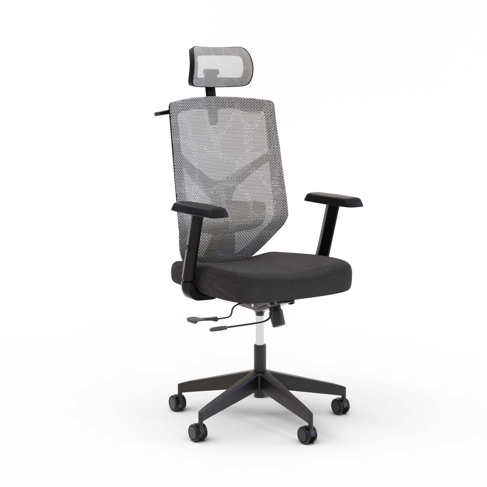 Bürostuhl-LENDA-grau-schwarz Bürostuhl LENDA grau schwarz