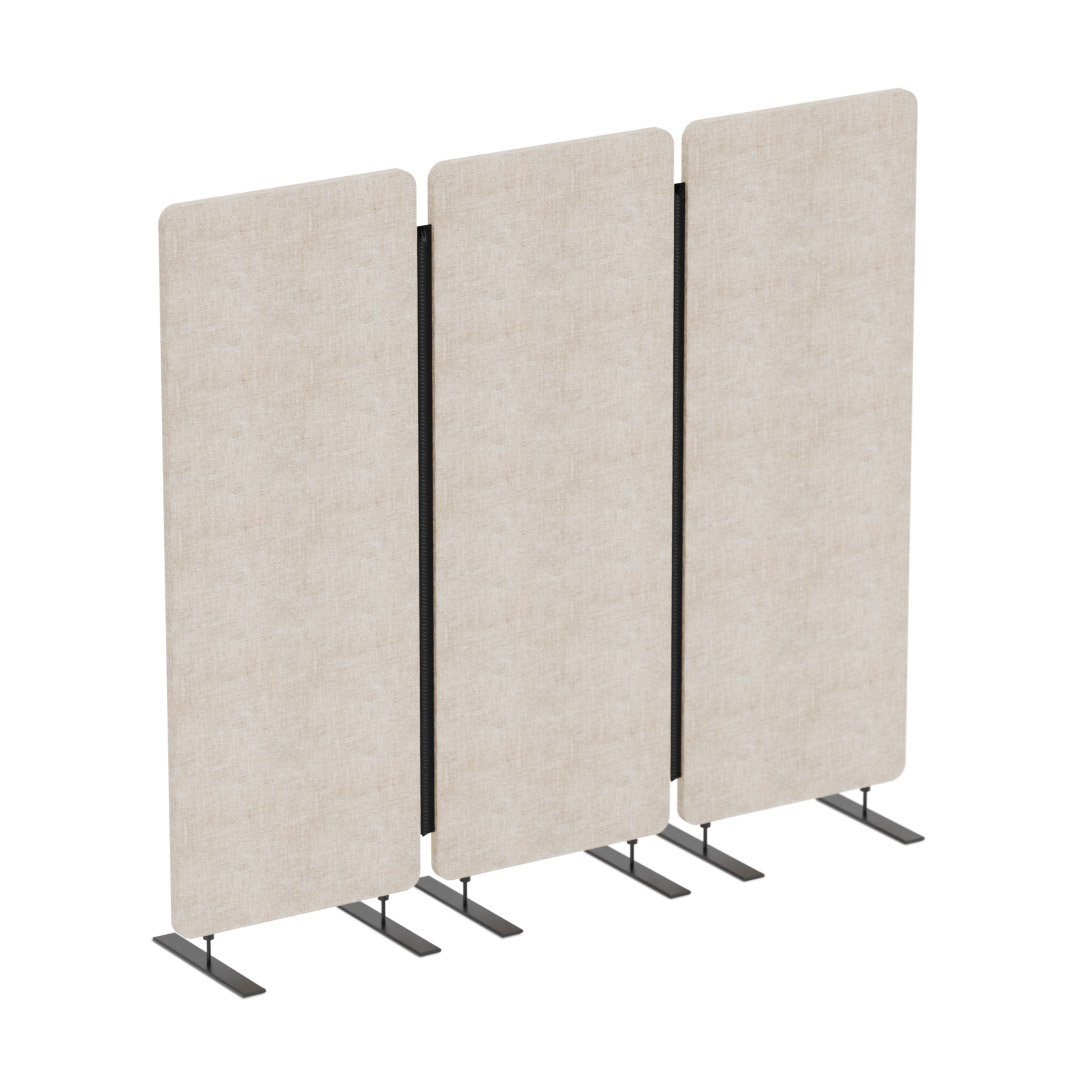 Akustik Trennwand WALL Beige seitlich Akustik Trennwand WALL Beige seitlich